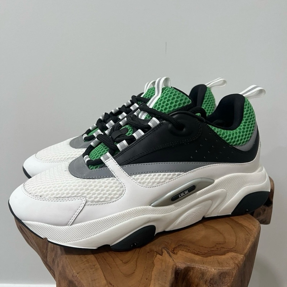 Size 44 EU (11 US) - Dior B22  Sneaker ' Green, White ' Black